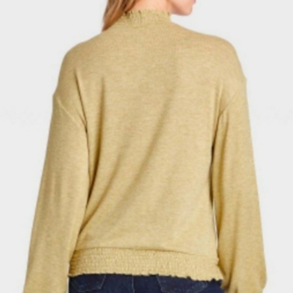 A New Day High neck Smocked Tshirt Green Size XXL - Picture 5 of 5